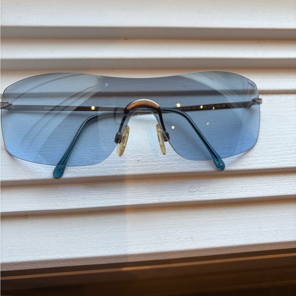Vintage Missoni - Blue Rimless Sunglasses